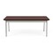Lesro Newport Coffee Table Metal Frame 20x40in High Pressure Laminate Top, Silver, Cocoa Walnut top NP0840 - alternate 1
